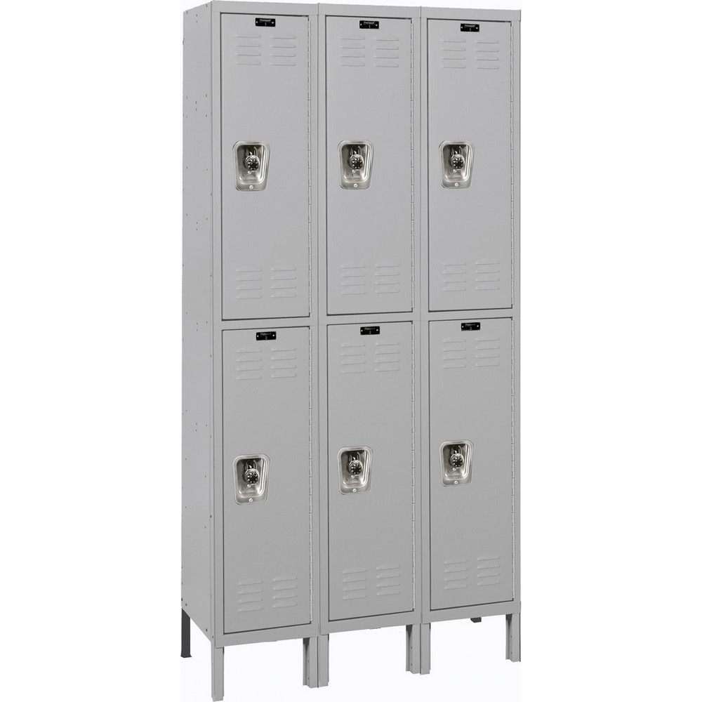Lockers; Locker Style: Horizontal ; Locker Configuration: 3-Wide ; Assembled: Yes ; Shelf Capacity: 0 ; Handle Type: Recessed ; Locker Material: Steel