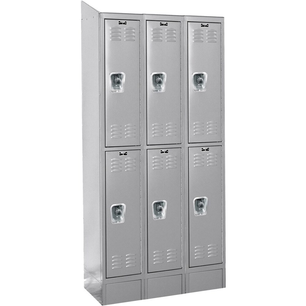 Lockers; Locker Style: Horizontal ; Locker Configuration: 3-Wide ; Assembled: Yes ; Shelf Capacity: 0 ; Handle Type: Recessed ; Locker Material: Steel