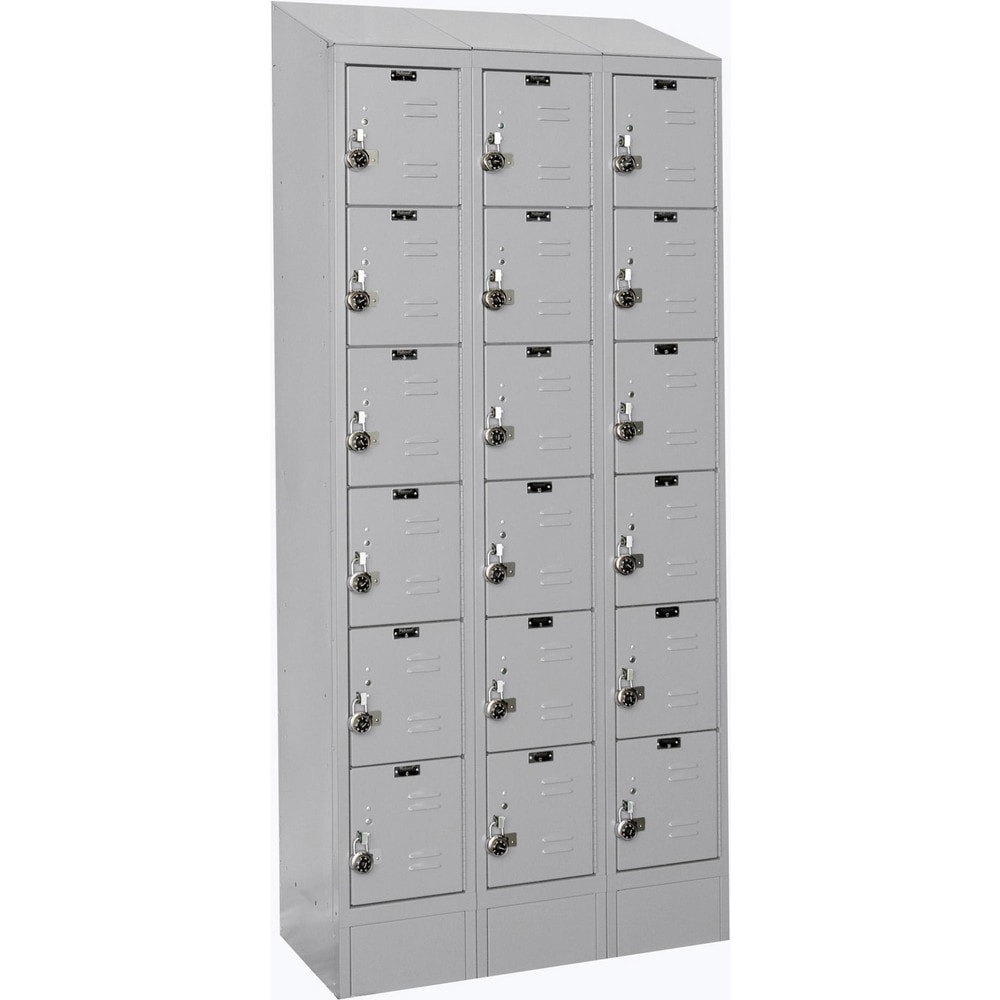 Lockers; Locker Style: Horizontal ; Locker Configuration: 3-Wide ; Assembled: Yes ; Shelf Capacity: 0 ; Handle Type: Pull ; Locker Material: Steel