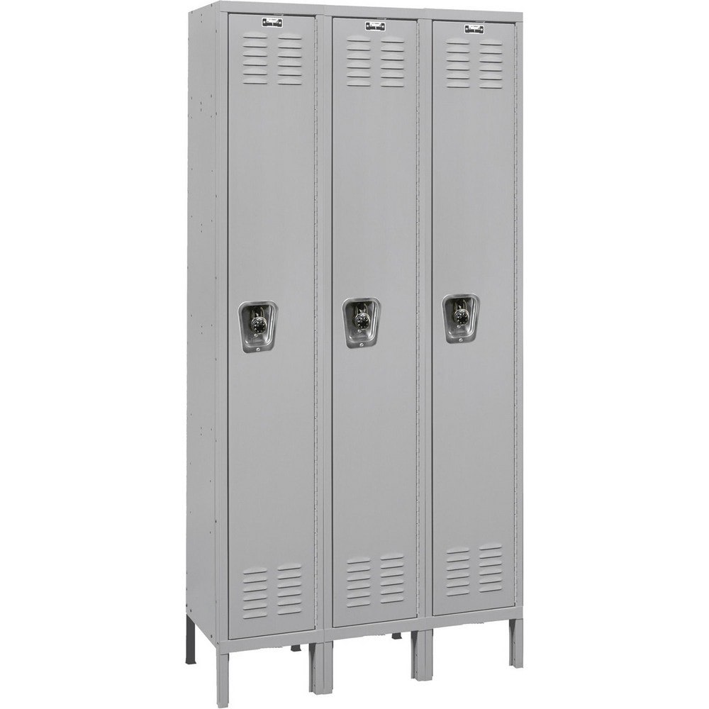 Lockers; Locker Style: Horizontal ; Locker Configuration: 3-Wide ; Assembled: Yes ; Shelf Capacity: 20 ; Handle Type: Recessed ; Locker Material: Steel