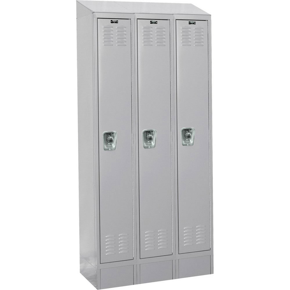 Lockers; Locker Style: Horizontal ; Locker Configuration: 3-Wide ; Assembled: Yes ; Shelf Capacity: 20 ; Handle Type: Recessed ; Locker Material: Steel