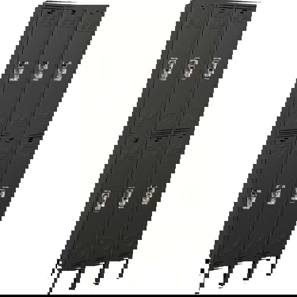 Lockers; Locker Style: Horizontal ; Locker Configuration: 3-Wide ; Assembled: Yes ; Shelf Capacity: 0 ; Handle Type: Recessed ; Locker Material: Steel