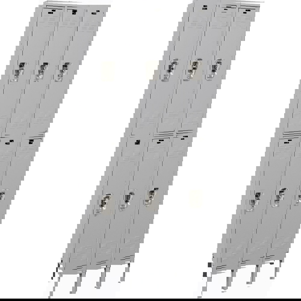 Lockers; Locker Style: Horizontal ; Locker Configuration: 3-Wide ; Assembled: Yes ; Shelf Capacity: 0 ; Handle Type: Recessed ; Locker Material: Steel