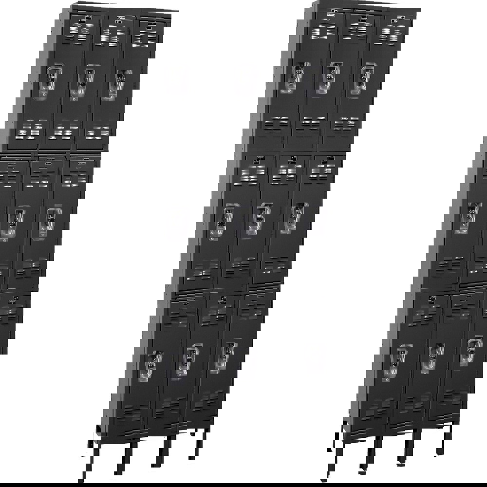 Lockers; Locker Style: Horizontal ; Locker Configuration: 3-Wide ; Assembled: Yes ; Shelf Capacity: 0 ; Handle Type: Recessed ; Locker Material: Steel