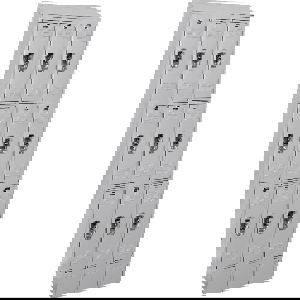 Lockers; Locker Style: Horizontal ; Locker Configuration: 3-Wide ; Assembled: Yes ; Shelf Capacity: 0 ; Handle Type: Recessed ; Locker Material: Steel