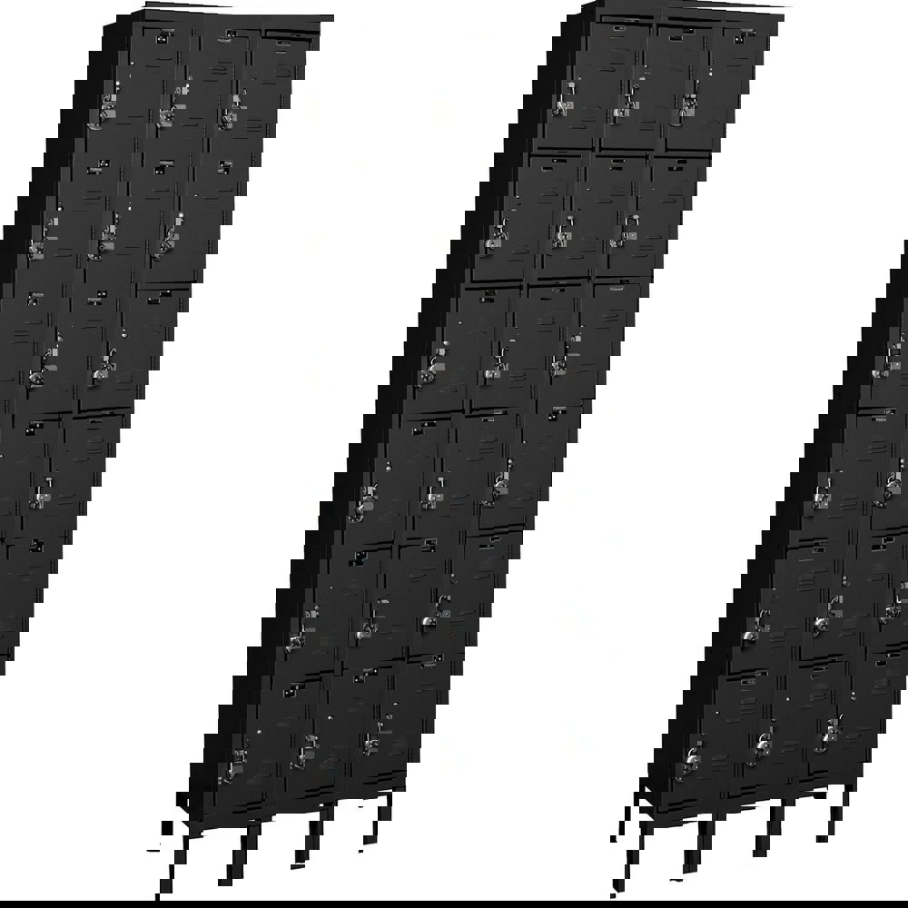 Lockers; Locker Style: Horizontal ; Locker Configuration: 3-Wide ; Assembled: Yes ; Shelf Capacity: 0 ; Handle Type: Pull ; Locker Material: Steel