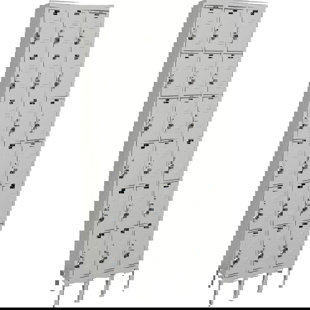 Lockers; Locker Style: Horizontal ; Locker Configuration: 3-Wide ; Assembled: Yes ; Shelf Capacity: 0 ; Handle Type: Pull ; Locker Material: Steel