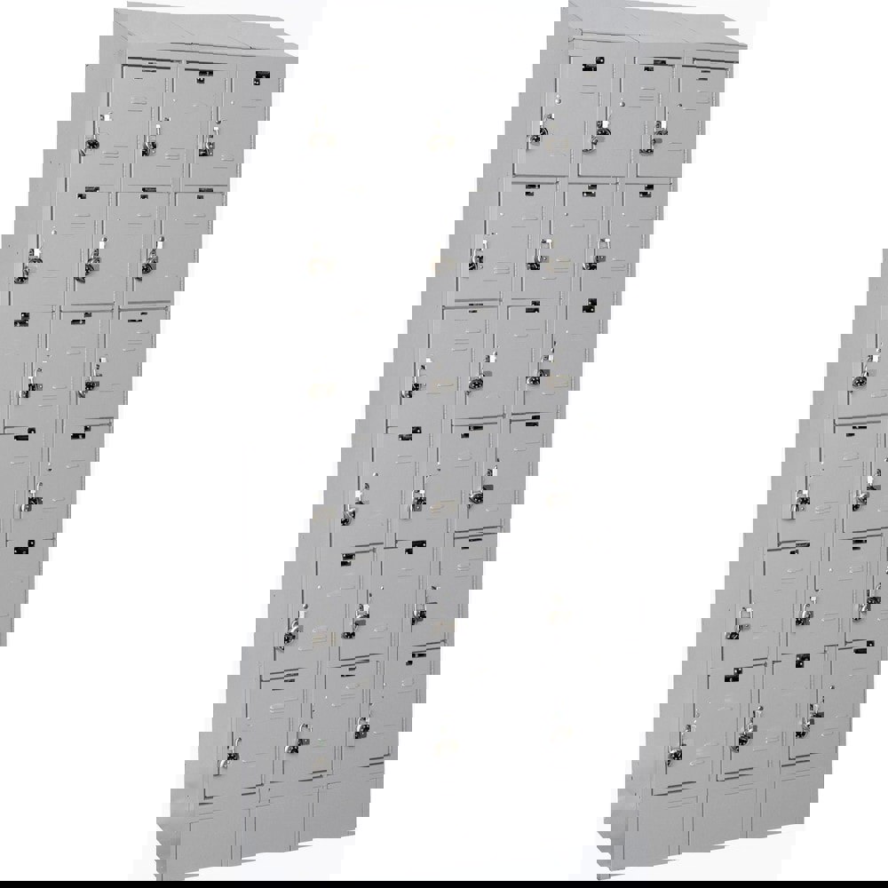 Lockers; Locker Style: Horizontal ; Locker Configuration: 3-Wide ; Assembled: Yes ; Shelf Capacity: 0 ; Handle Type: Pull ; Locker Material: Steel