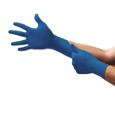 Series Microflex Ultrasense Disposable Gloves: Size Large, 3.1 mil, Uncoated-Coated Nitrile, Medical Grade, Unpowdered