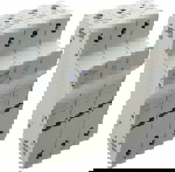 3 Pole, 600 VAC/VDC, 60 Amp, DIN Rail Mount Fuse Holder