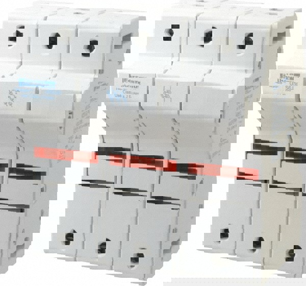 3 Pole, 600 VAC/VDC, 60 Amp, DIN Rail Mount Fuse Holder