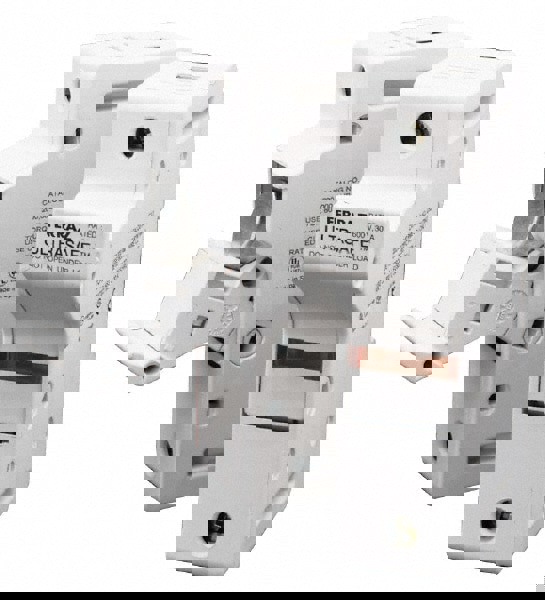 1 Pole, 600 VAC/VDC, 60 Amp, DIN Rail Mount Fuse Holder