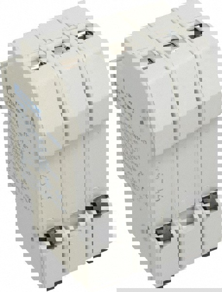 3 Pole, 1000 VDC and 800 VAC, 30 Amp, DIN Rail Mount Fuse Holder