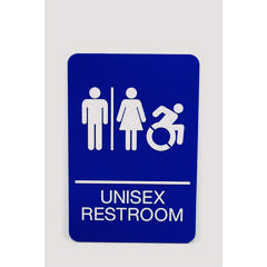 SIGN,UNISEX RESTROOM,BE