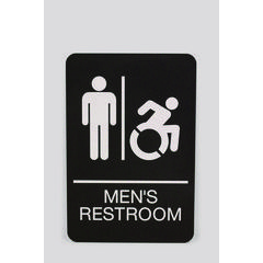 SIGN,MEN'S RESTROOM,BK