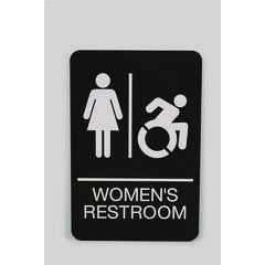 SIGN,WOMEN'S RESTROOM,BK