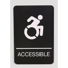 SIGN,ACCESSIBLE ADA,BK
