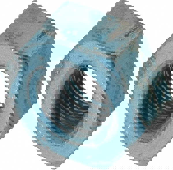 Hex Nut: M10x1.5, Grade 10 Steel, Metric Blue Finish