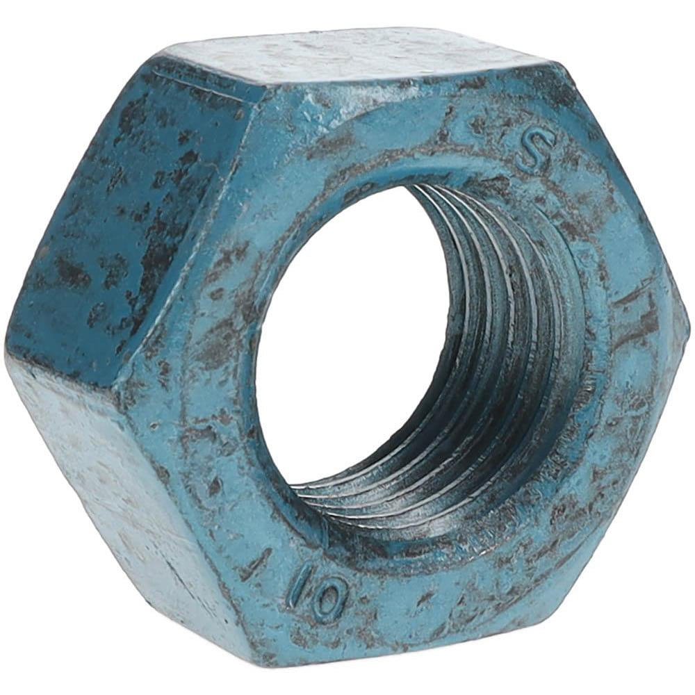 Hex Nut: M36 x 4, Grade 10 Steel, Metric Blue Finish