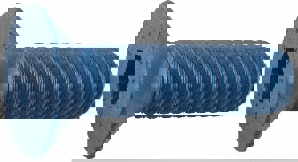 Flat Socket Cap Screw: M8x1.25, 12.9 Alloy Steel, Metric Blue Finish