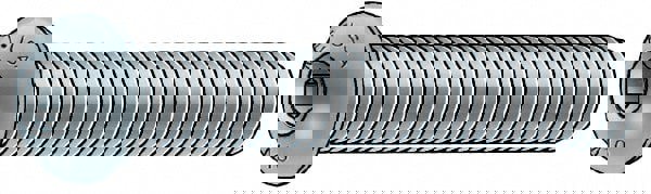 Button Socket Cap Screw: M10x1.5, 35.00 mm Length Under Head, Alloy Steel, Blue Phosphate