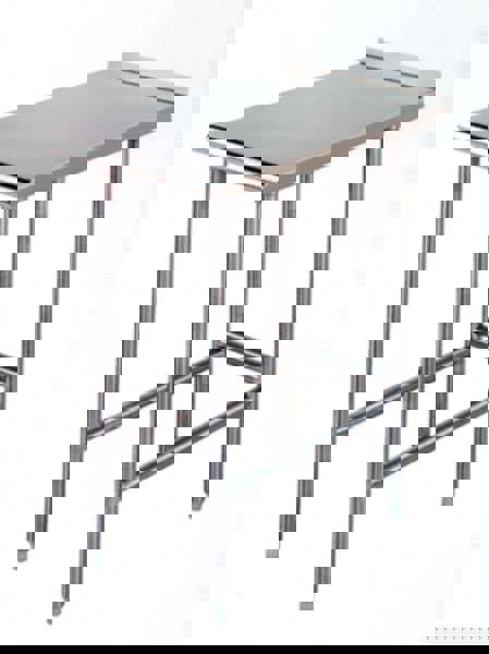 Filler Table: Polished Stainless Steel