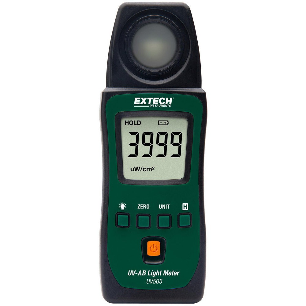 Light Meters; Compatible Lighting: UV AB ; Maximum Measurement: 40 mW/cm2 ; Minimum Measurement: 0.01 mW/cm2 ; Accuracy: 15% ; Sensor Type: Remote ; Display Type: LCD