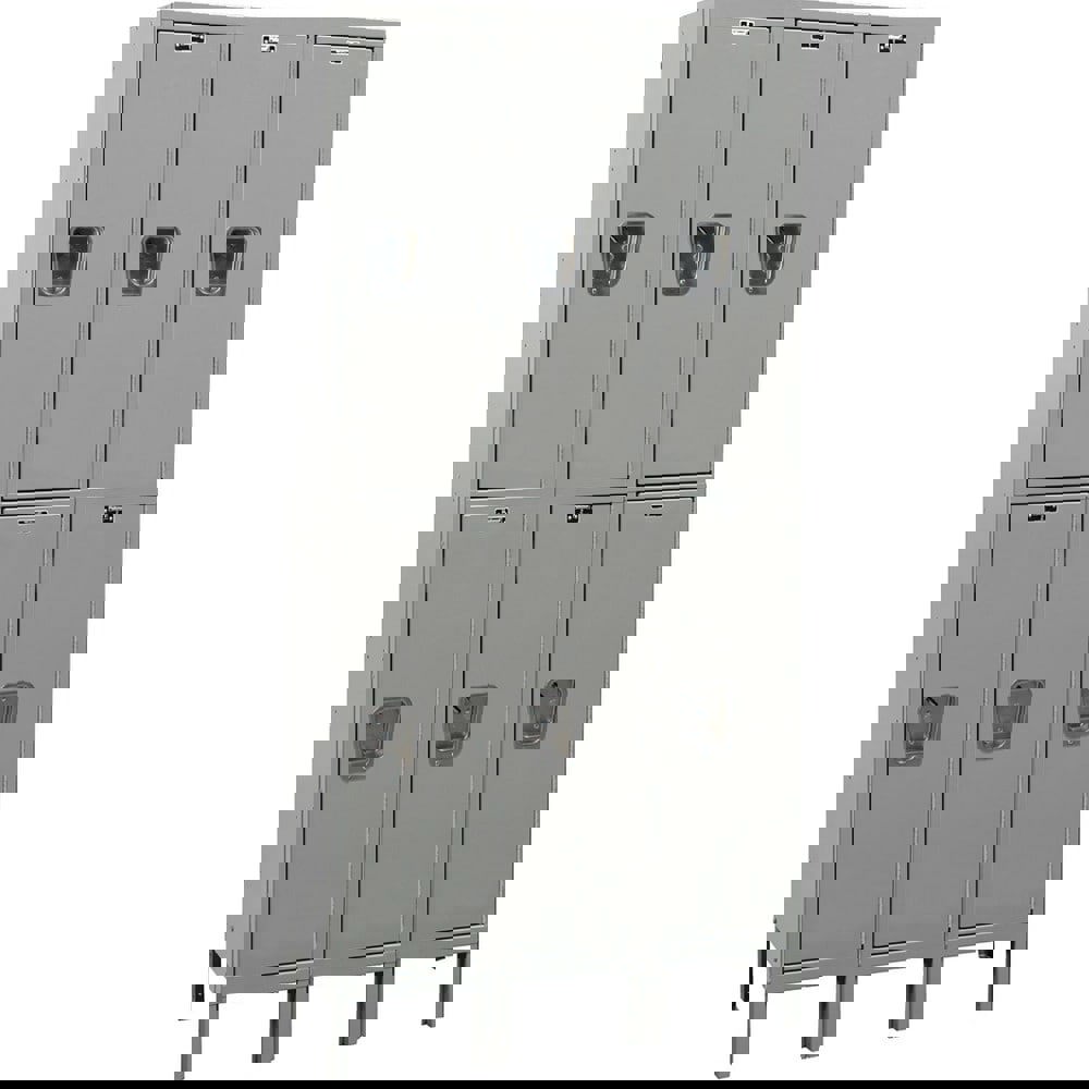 Lockers; Locker Style: Horizontal ; Locker Configuration: 3-Wide ; Assembled: No ; Shelf Capacity: 0 ; Handle Type: Recessed ; Locker Material: Steel