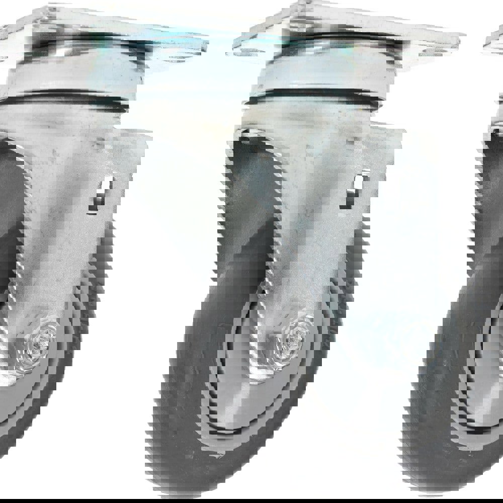 Swivel Top Plate Caster: Soft Rubber, 3