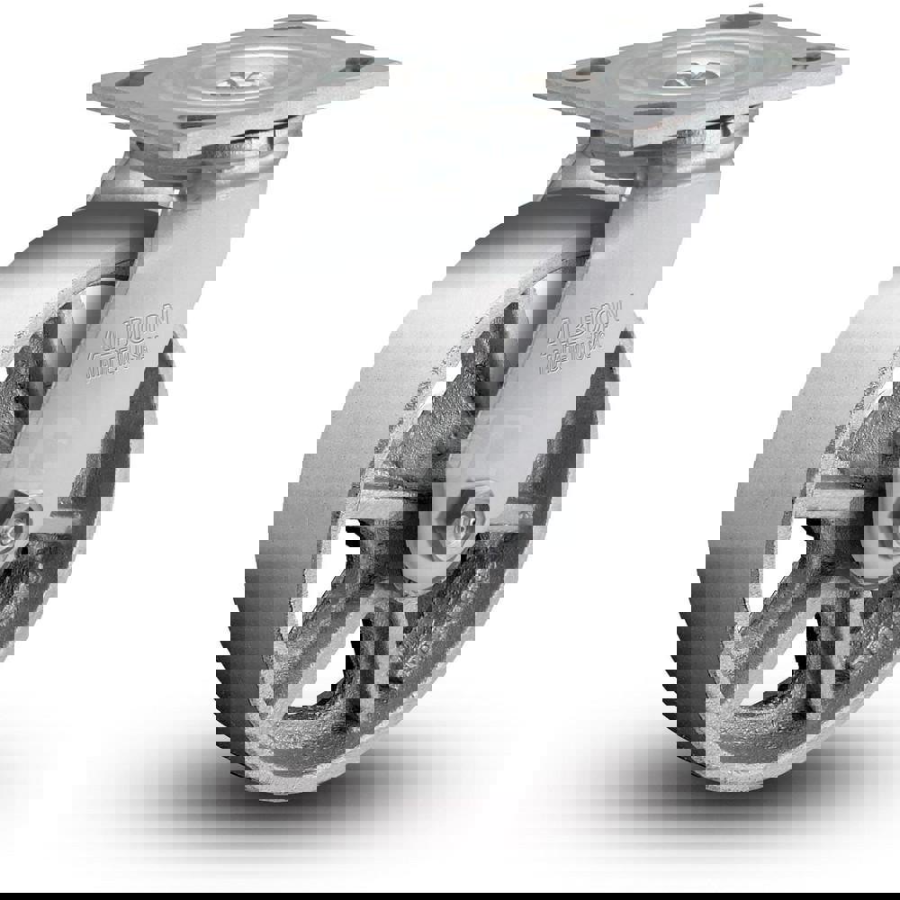 Swivel Top Plate Caster: Semi-Steel, 4