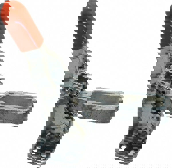 Manual Hold-Down Toggle Clamp: Vertical, 200 lb Capacity, U-Bar, Flanged Base