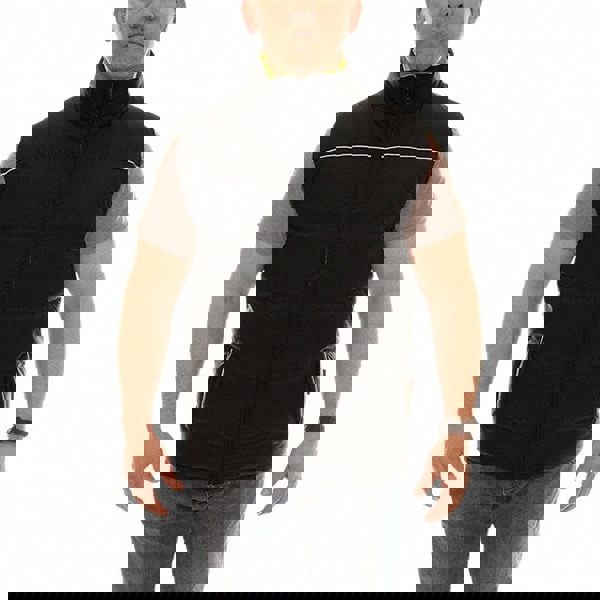 Rain Vest: Size 3X-Large, ANSI 107, Fluorescent Lime & Black, Polyester