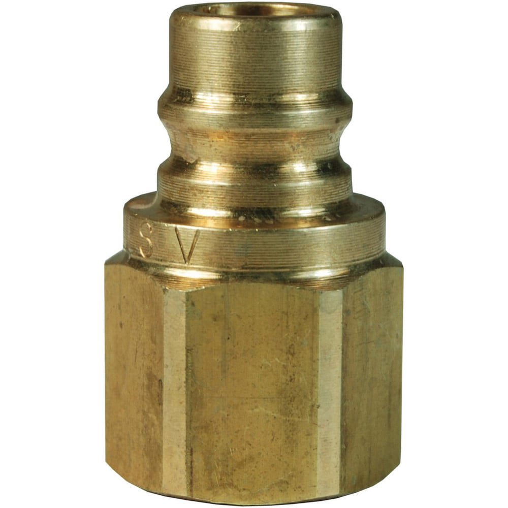 Hydraulic Hose Fittings & Couplings; Type: V-Series Unvalved Female Plug ; Fitting Type: Female Plug ; Hose Inside Diameter (Decimal Inch): 0.2500 ; Hose Size: 1/4 ; Material: Brass ; Thread Type: NPTF