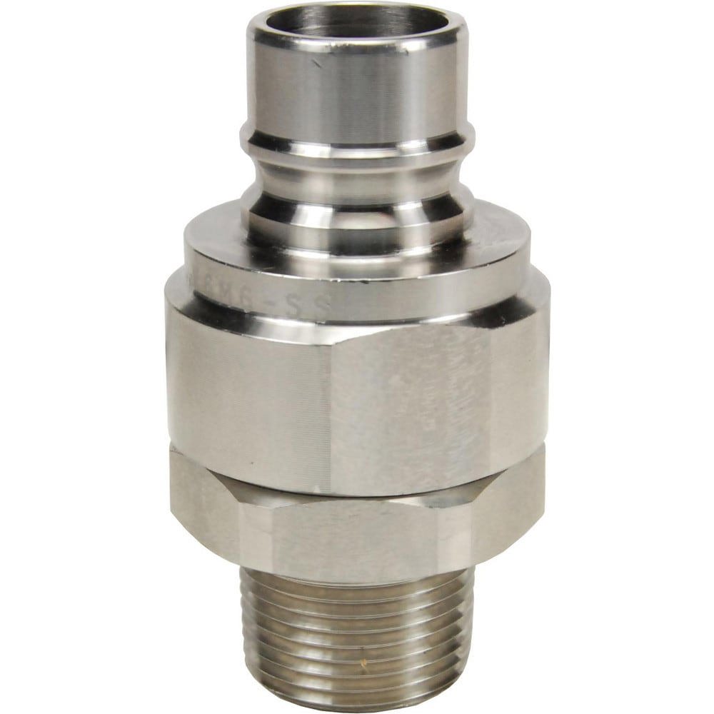 Hydraulic Hose Fittings & Couplings; Type: V-Series Valved Male Plug ; Fitting Type: Male Plug ; Hose Inside Diameter (Decimal Inch): 0.2500 ; Hose Size: 1/4 ; Material: Stainless Steel ; Thread Type: NPTF