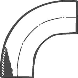Sanitary Stainless Steel Pipe 90 &deg; Elbow, 1-1/2