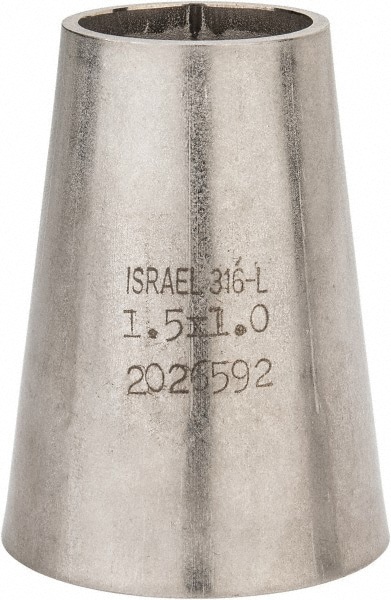 Sanitary Stainless Steel Pipe Concentric Reducer: 1-1/2 x 1