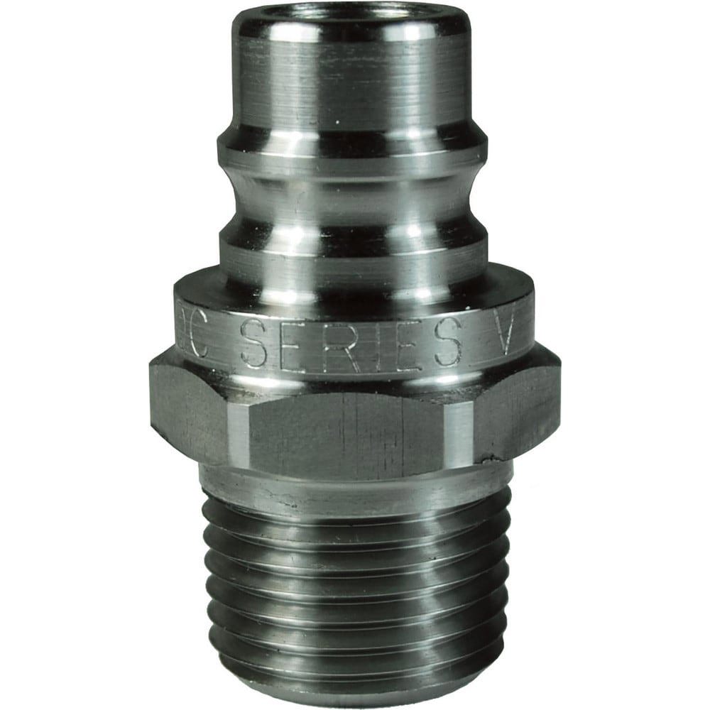 Hydraulic Hose Fittings & Couplings; Type: V-Series Unvalved Male Plug ; Fitting Type: Male Plug ; Hose Inside Diameter (Decimal Inch): 0.5000 ; Hose Size: 1/2 ; Material: Stainless Steel ; Thread Type: NPTF