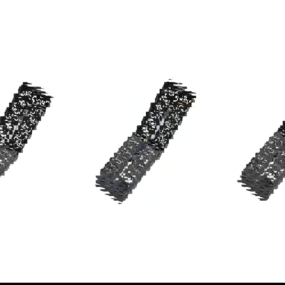 Screwdriver Insert Bit Set: Clutch Hex Phillips, Spanner, Square, Torx & Tri-Wing