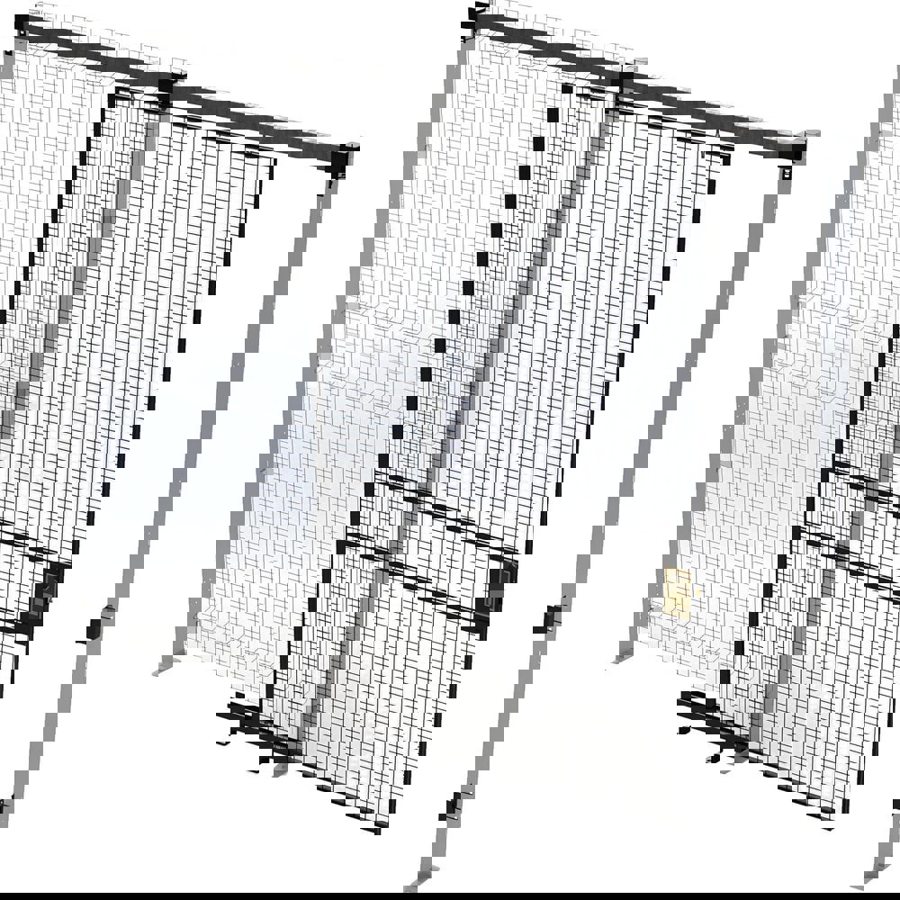 Temporary Structure Partitions; Overall Height: 96in ; Width (Inch): 58 ; Overall Depth: 1.5in ; Construction: Welded ; Material: Steel ; Color: Black