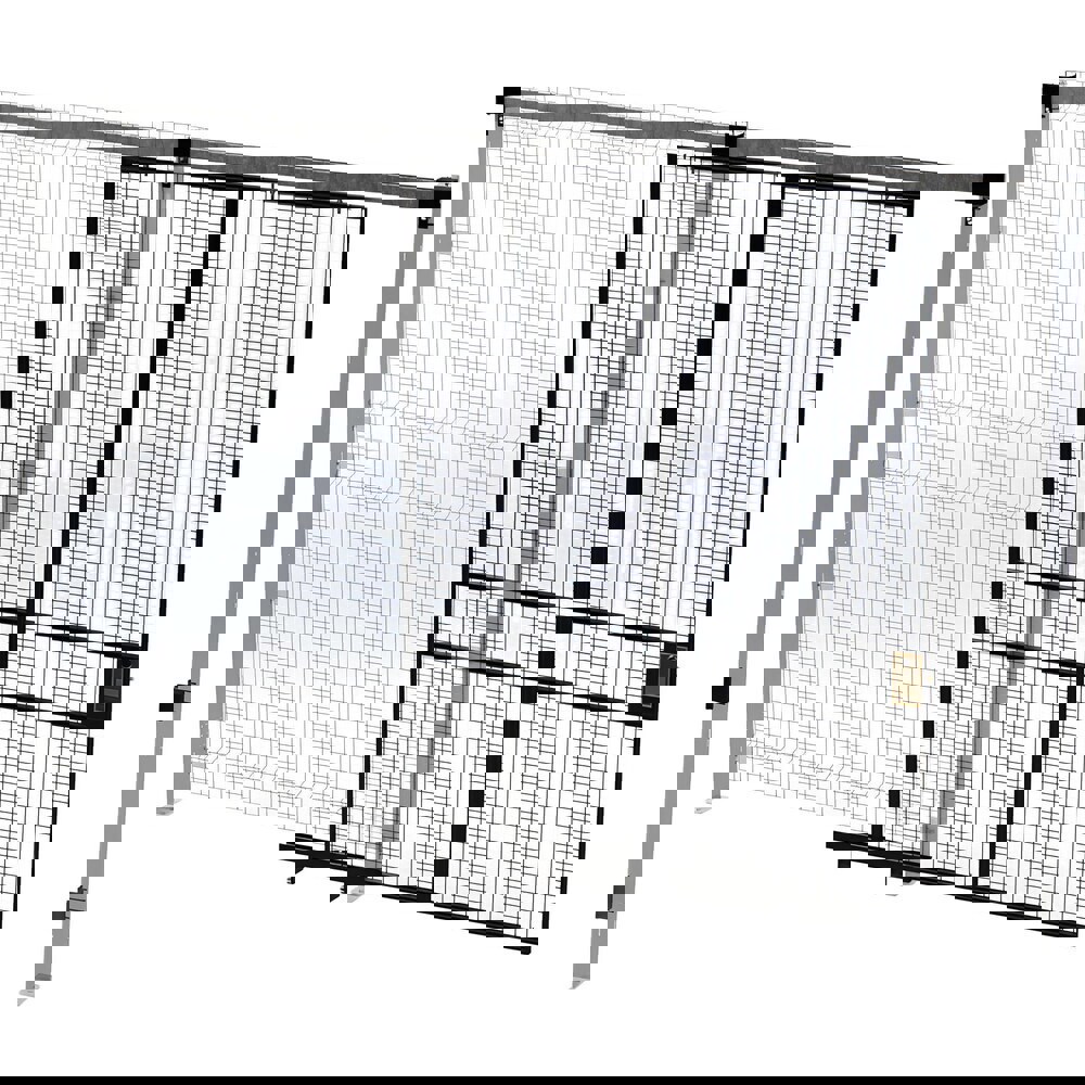 Temporary Structure Partitions; Overall Height: 96in ; Width (Inch): 70 ; Overall Depth: 1.5in ; Construction: Welded ; Material: Steel ; Color: Black