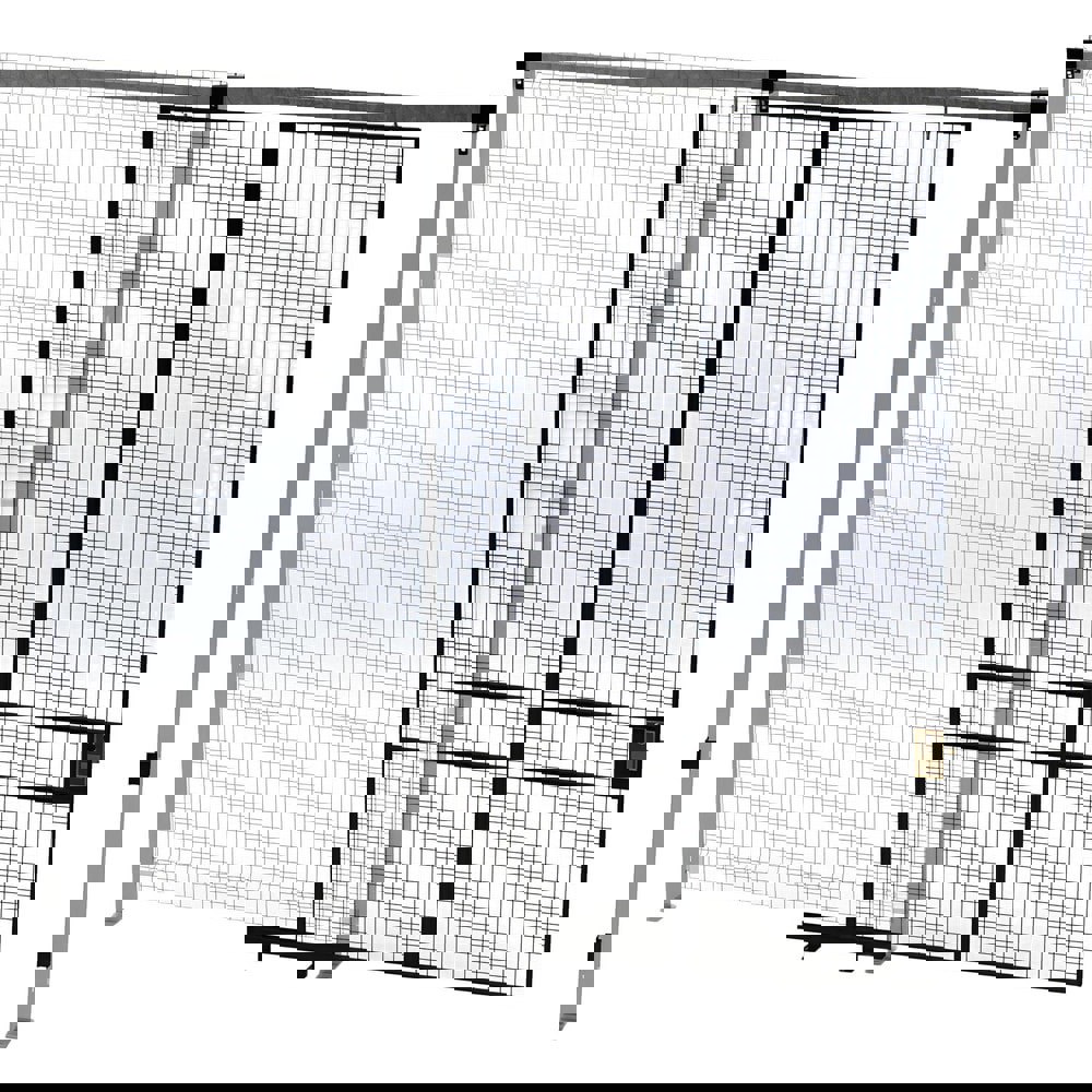 Temporary Structure Partitions; Overall Height: 120in ; Width (Inch): 70 ; Overall Depth: 1.5in ; Construction: Welded ; Material: Steel ; Color: Black