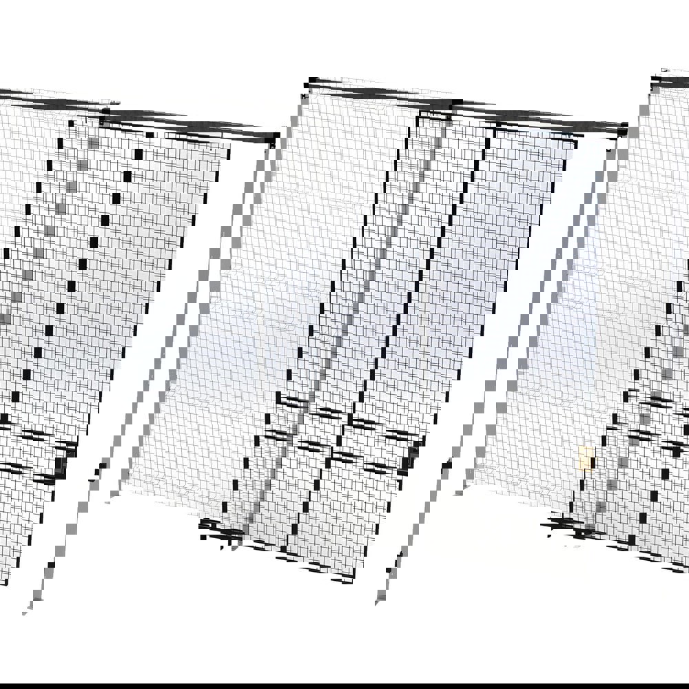 Temporary Structure Partitions; Overall Height: 120in ; Width (Inch): 94 ; Overall Depth: 1.5in ; Construction: Welded ; Material: Steel ; Color: Black
