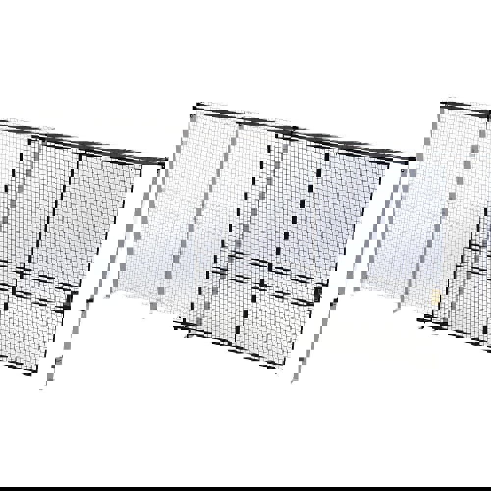 Temporary Structure Partitions; Overall Height: 96in ; Width (Inch): 118 ; Overall Depth: 1.5in ; Construction: Welded ; Material: Steel ; Color: Black