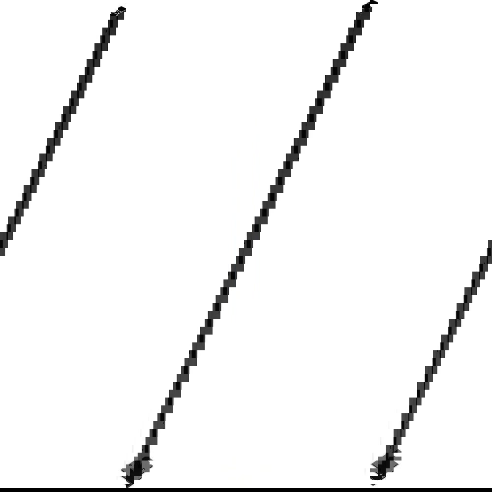 Temporary Structure Partitions; Overall Height: 99.5in ; Width (Inch): 3 ; Overall Depth: 2.5in ; Construction: Welded ; Material: Steel ; Color: Black