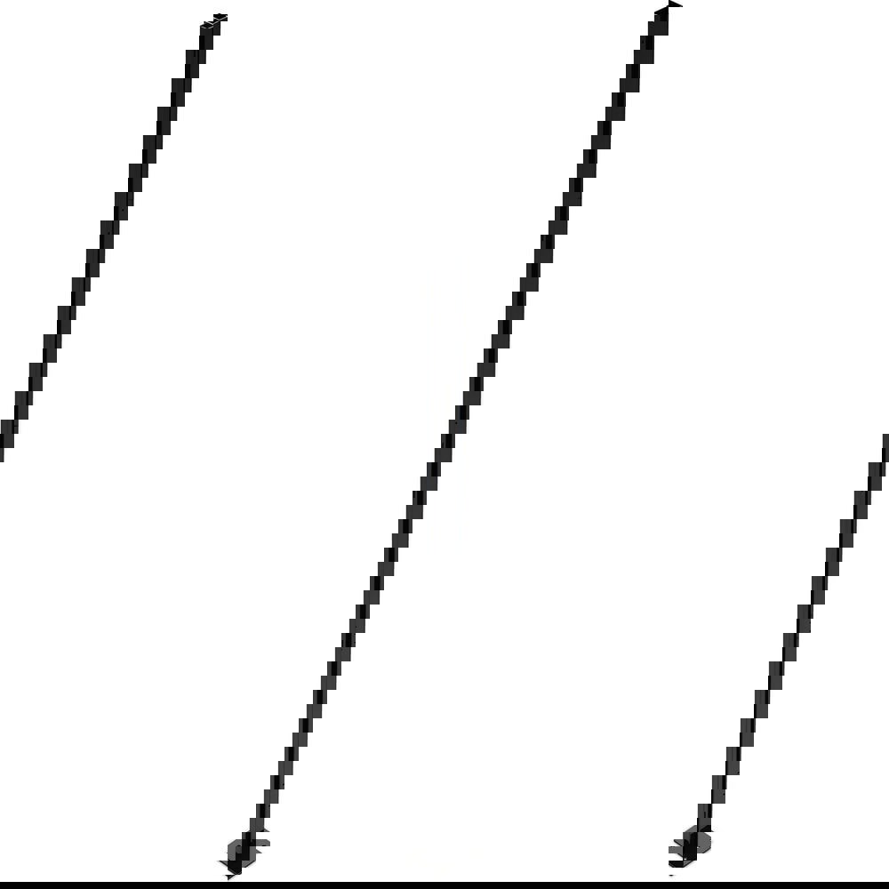 Temporary Structure Partitions; Overall Height: 123.5in ; Width (Inch): 3 ; Overall Depth: 2.5in ; Construction: Welded ; Material: Steel ; Color: Black