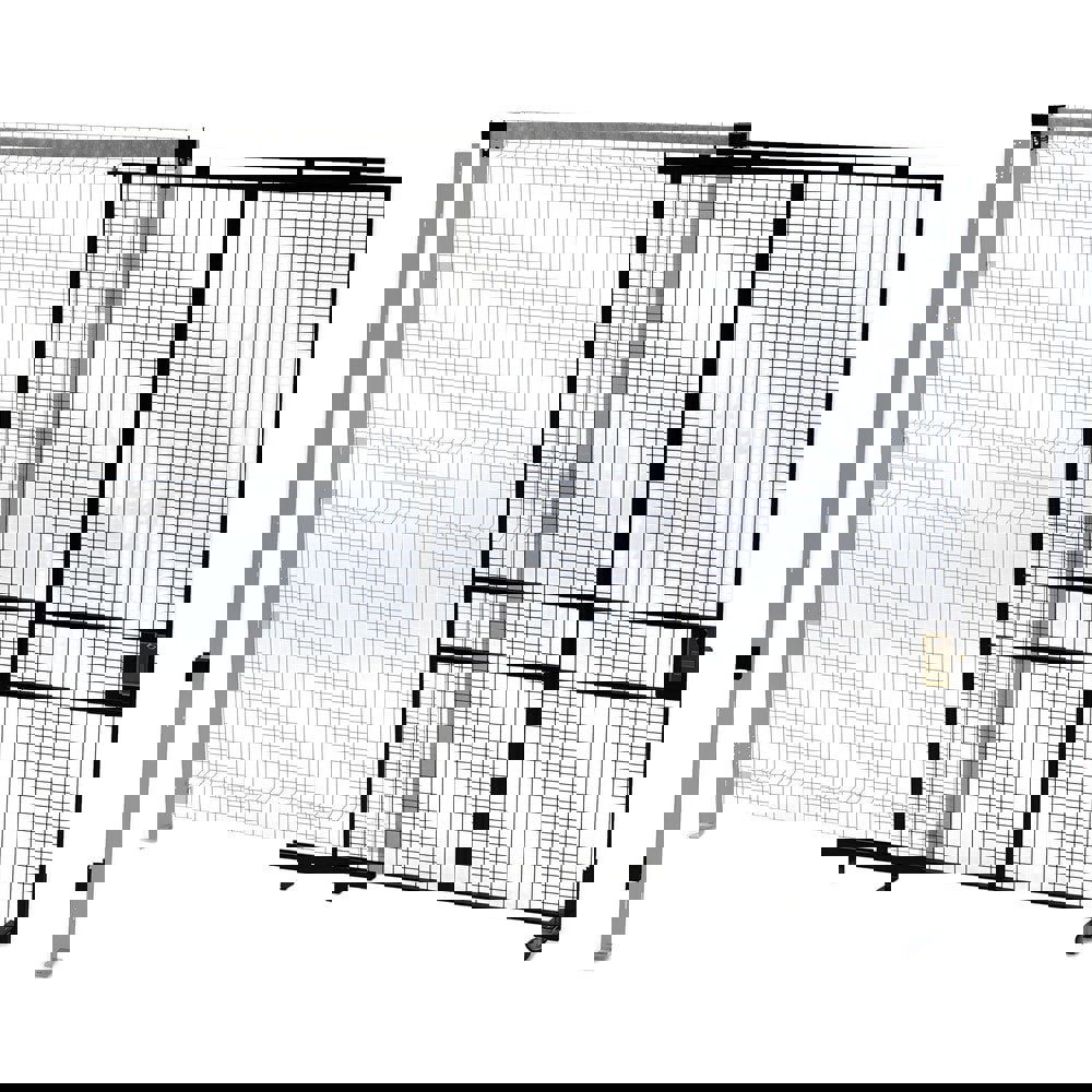 Temporary Structure Partitions; Overall Height: 96in ; Width (Inch): 70 ; Overall Depth: 1.5in ; Construction: Welded ; Material: Steel ; Color: Black