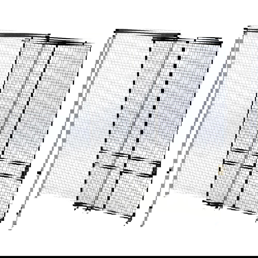 Temporary Structure Partitions; Overall Height: 120in ; Width (Inch): 94 ; Overall Depth: 1.5in ; Construction: Welded ; Material: Steel ; Color: Black