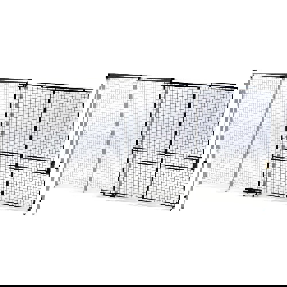 Temporary Structure Partitions; Overall Height: 96in ; Width (Inch): 118 ; Overall Depth: 1.5in ; Construction: Welded ; Material: Steel ; Color: Black