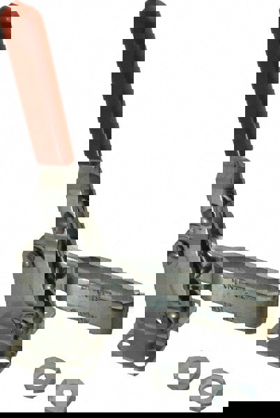 Manual Hold-Down Toggle Clamp: Vertical, 600 lb Capacity, U-Bar, Flanged Base