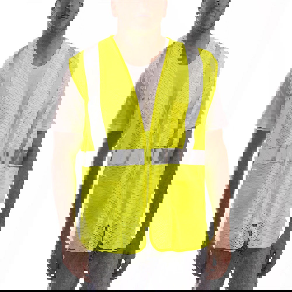 High Visibility Vests; High Visibility: Yes ; Size: 2X-Small; X-Small ; Color: Fluorescent Lime ; Closure Type: Zipper ; Number of Pockets: 4.000 ; ANSI Class: 2